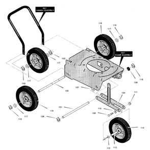 Wheel Assembly Diagram and Parts List for EV3850X4NA 2004 Briggs and Stratton Edger